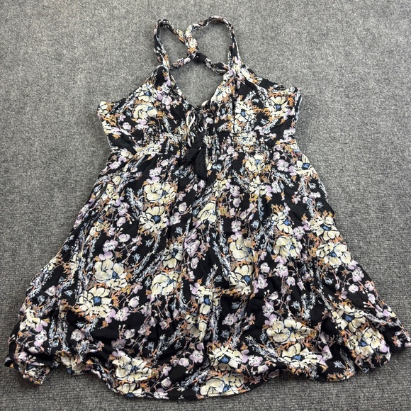 Free People Dresses & Skirts - FREE PEOPLE Womens Washed Ashore Blue Floral Mini Sundress size: Medium